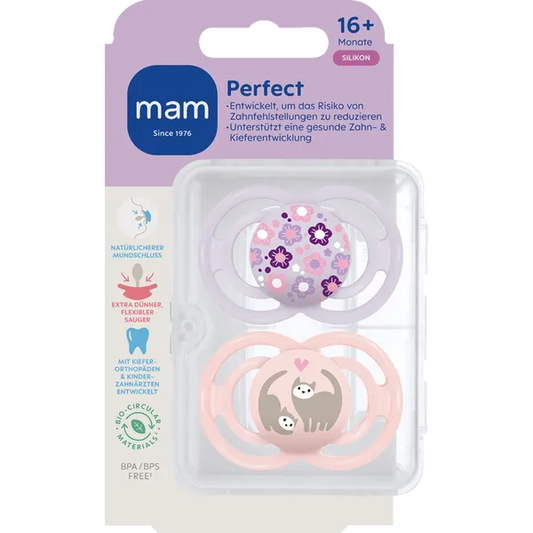 MAM Perfect silicone pacifier 16m+ x2
