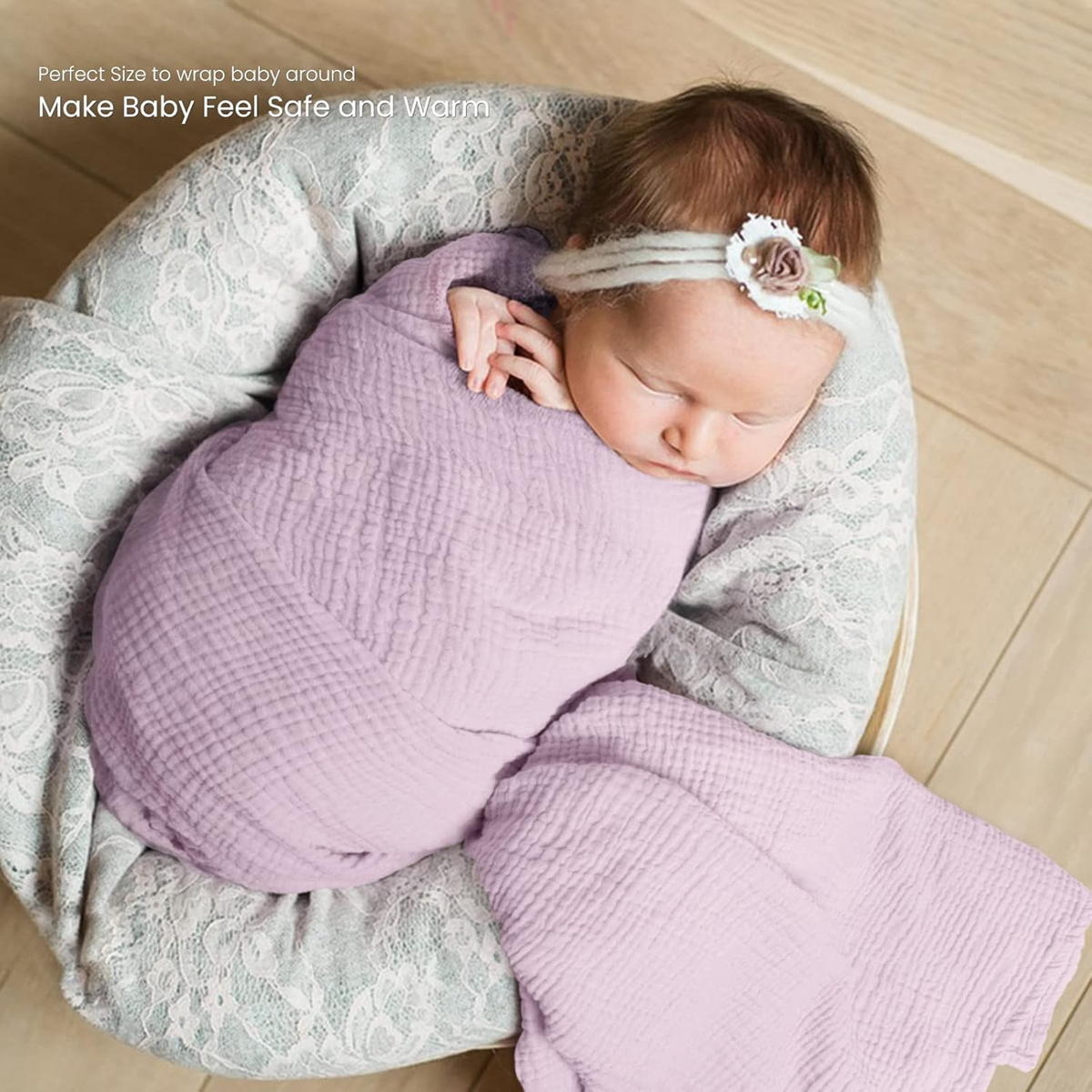 LULU MOON muslin swaddles x2
