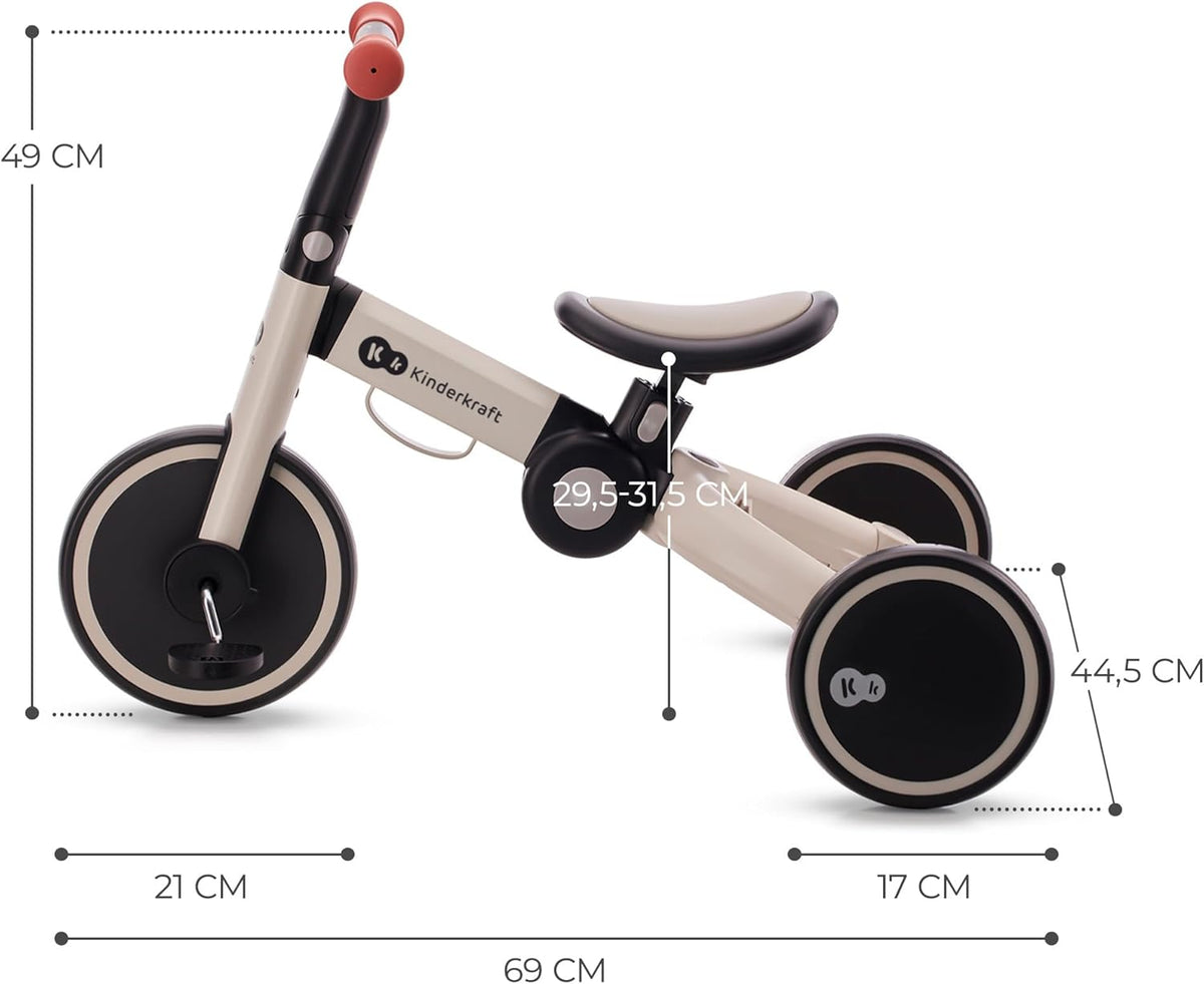 KINDERKRAFT 4TRIKE tříkolka 3v1 12 měsíců+