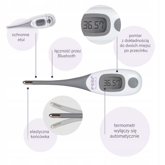 REER Mama termometru electronic oral pentru ovulație CU APLICAȚIE + husă