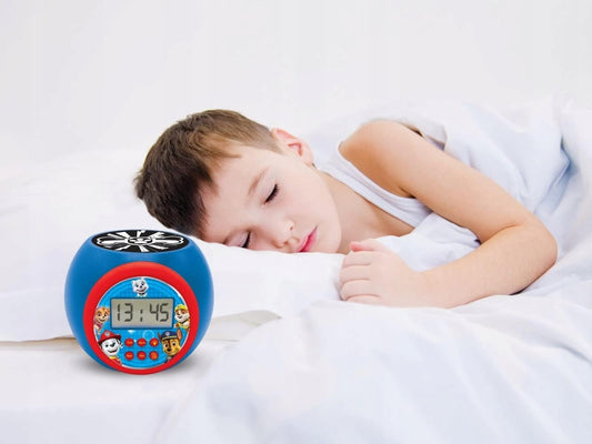 LEXIBOOK Paw Patrol projektor 3 barvy a budík s LCD displejem