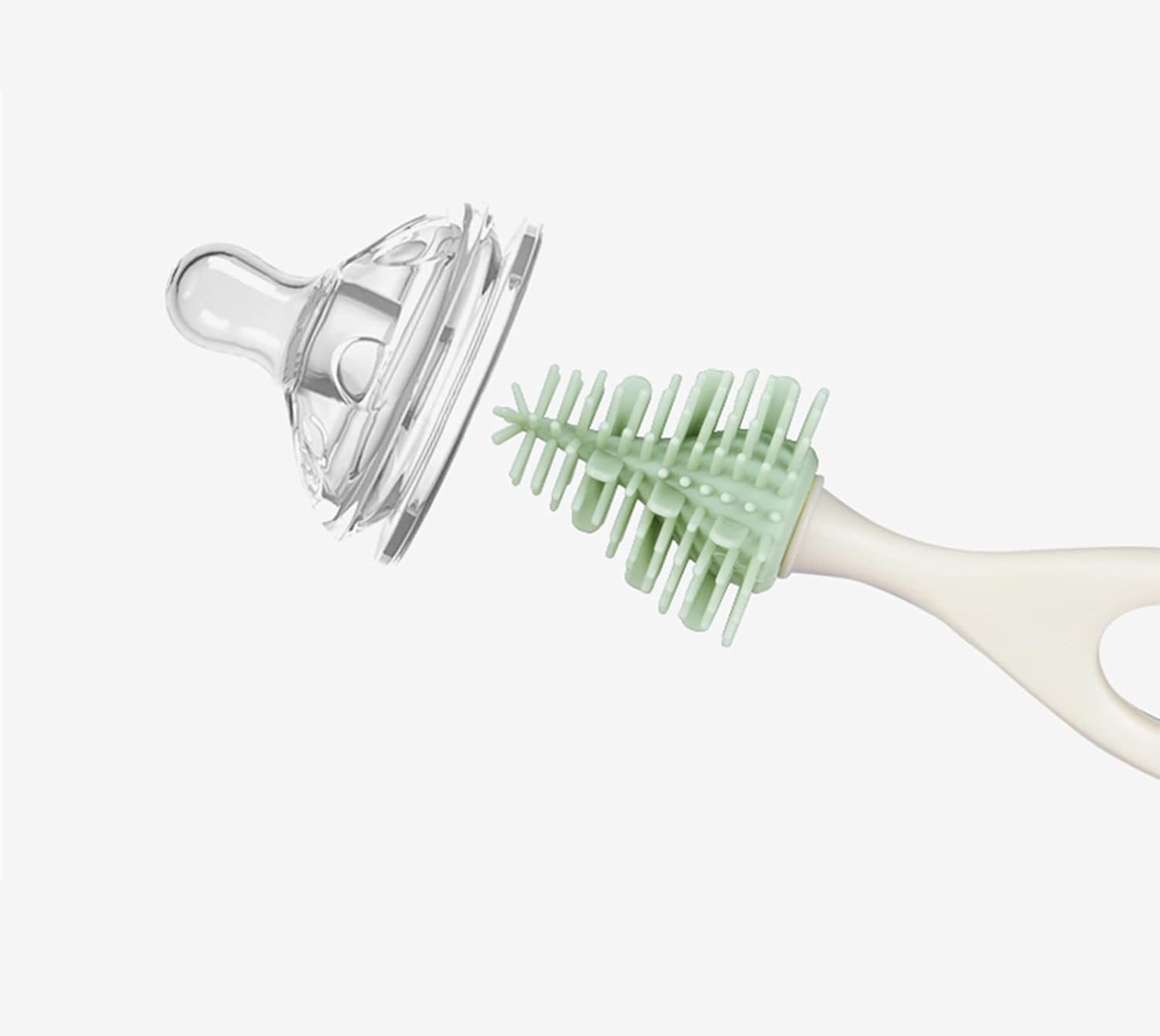 BEBAMOUR 3-in-1 brushes for cleaning bottles, pacifiers and sippers