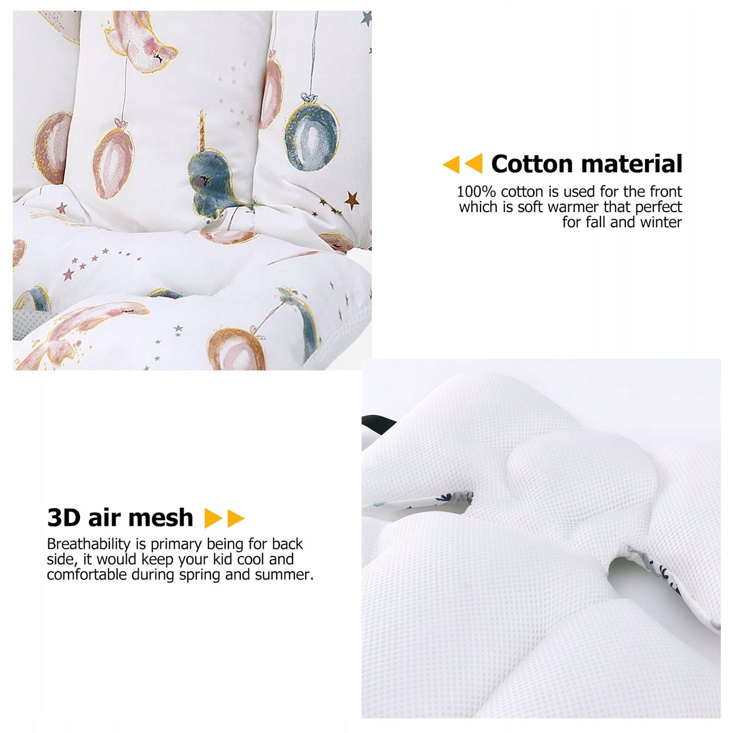 MIRACLE BABY atmungsaktive Einlage für den Sportwagen – Produktfoto 3