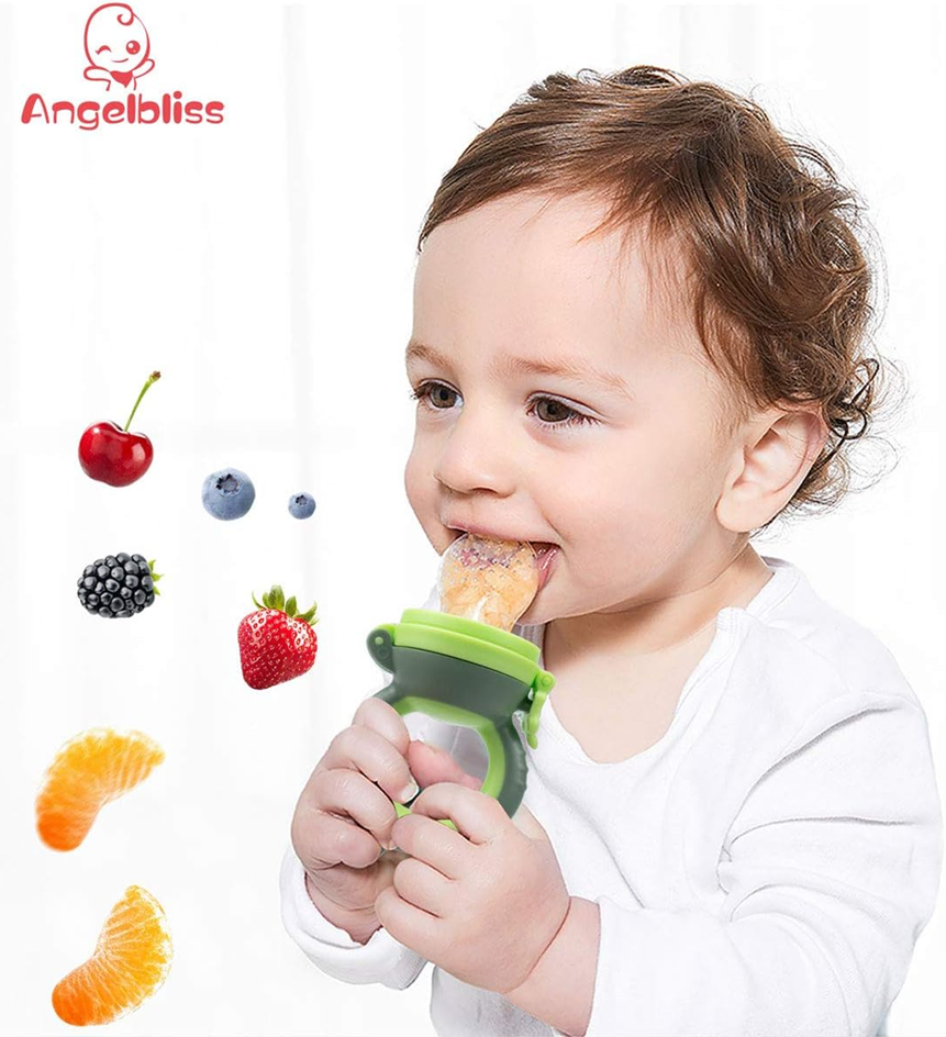 ANGELBLISS kousátko podavač na ovoce pro děti 3-12m 2 kusy 6 náustků