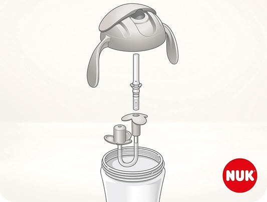 NUK Motion Cup anti-lekbeker met flexibel rietje, vanaf 8 maanden