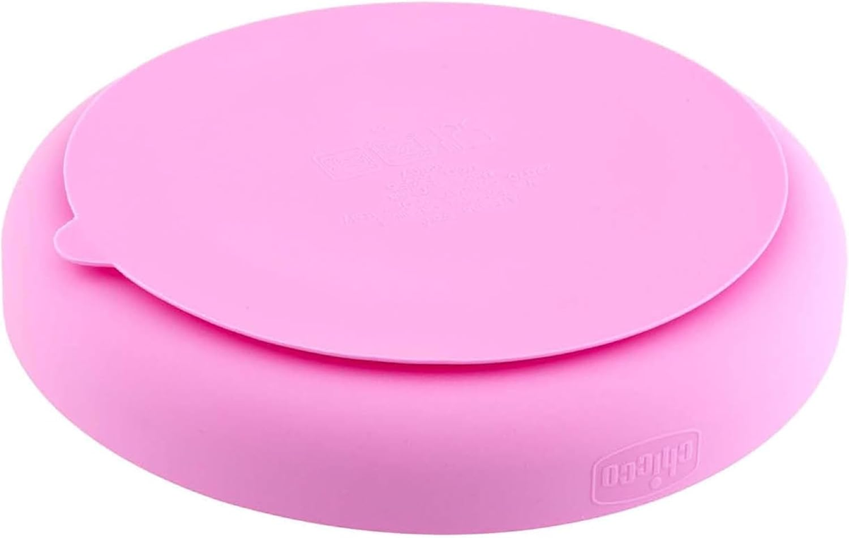 CHICCO Easy Menu háromrekeszes szilikontányér tapadókoronggal, 12 hó+