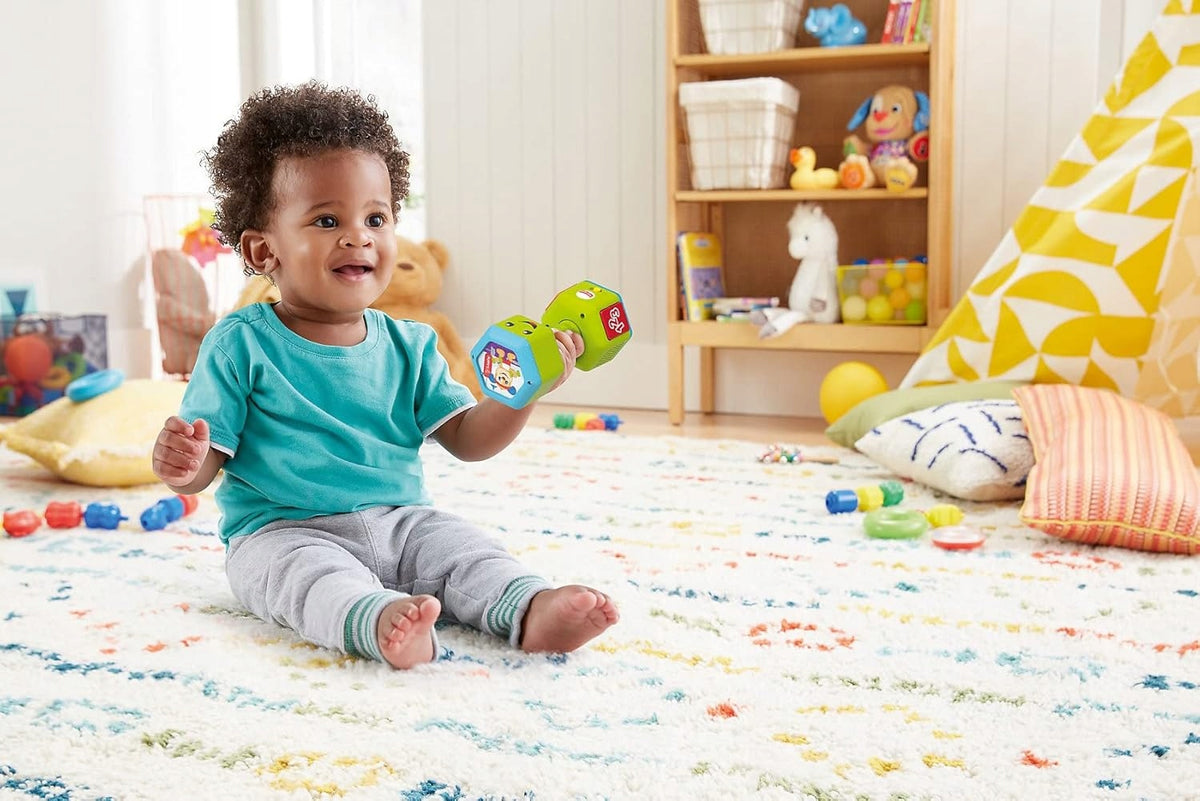 FISHER-PRICE GRF33dumbbellGerman language versionage 6 m+colour greenwidth 7 cm, length 14 cmtest batteries