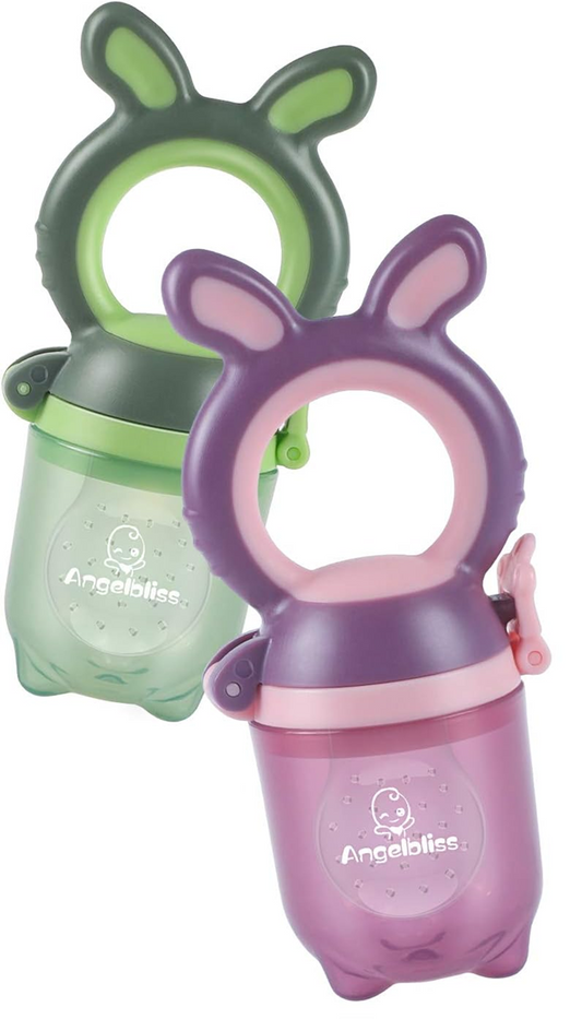 ANGELBLISS kousátko podavač na ovoce pro děti 3-12m 2 kusy 6 náustků