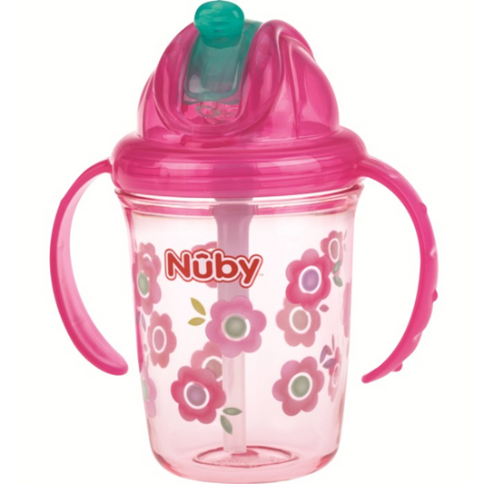 NUBY Flip-it Cup spill-proof cup with straw, 12+ months, 240 ml