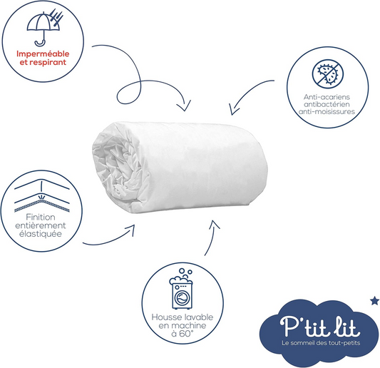 P'TIT LIT voděodolný chránič matrace 70x140 proti roztočům