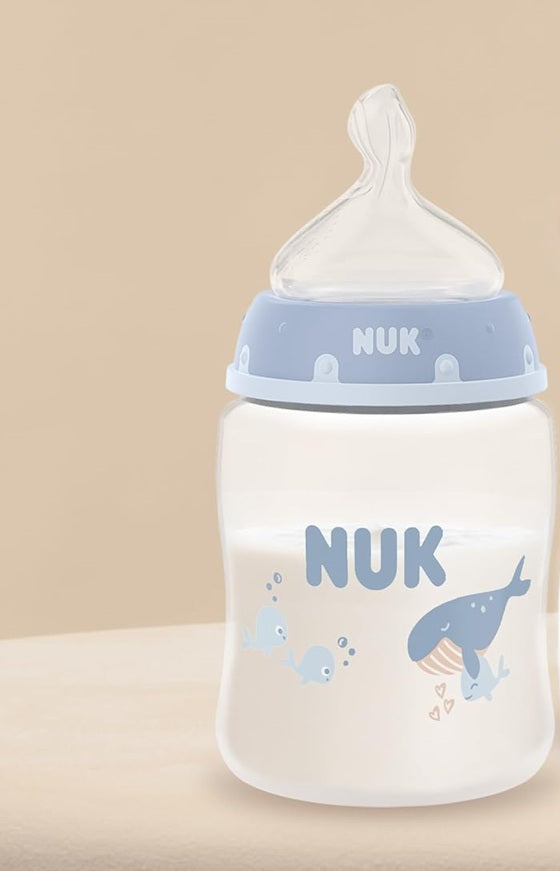 NUK First Choice+ kojenecká láhev 150 ml savička S pomalý průtok 0+