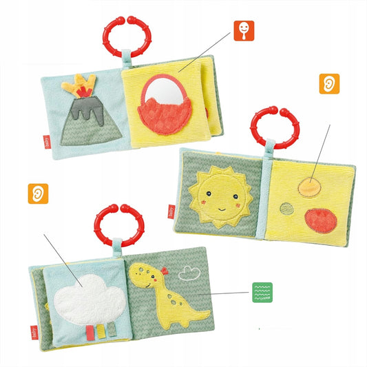 FEHN Happy Dino sensorisches Buch ANHÄNGER 11 x 11 cm – Produktfoto 2