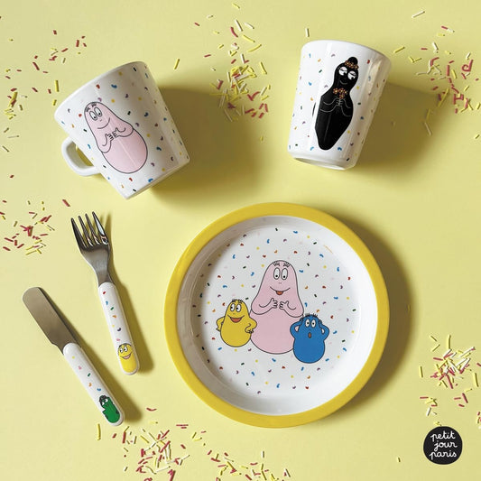 PETIT JOURS PARIS dezertní talířek pro děti BARBAPAPA 18 cm