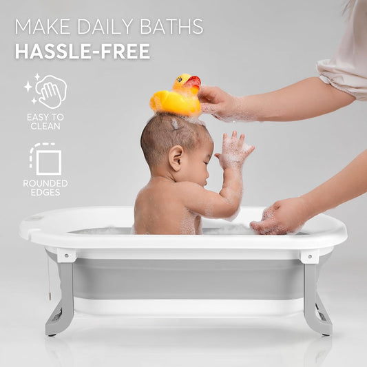 KikkaBoo Willy foldable bathtub with thermometer 0–36 months – product image 2