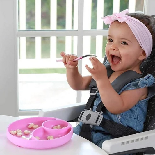 CHICCO Easy Menu silikonový dělený talíř s přísavkou 12 m+