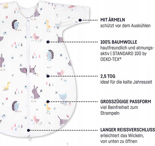 JULIUS ZOLLNER Ganzjahresschlafsack 2,5 TOG 62 cm – Produktbild 2