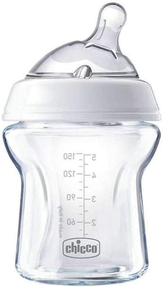 CHICCO NaturalFeeling 150 ml GLASS BOTTLE
