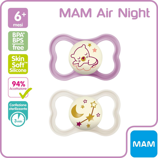 MAM AIR NIGHT Beruhigungssauger x2 6-16m