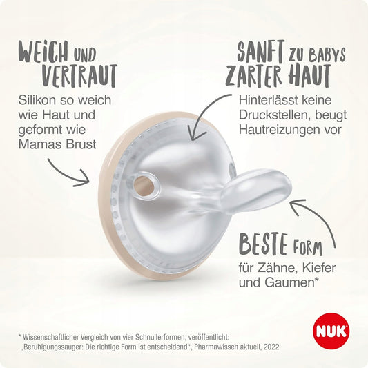 NUK MommyFeel succhietto calmante x2 0-9 mesi