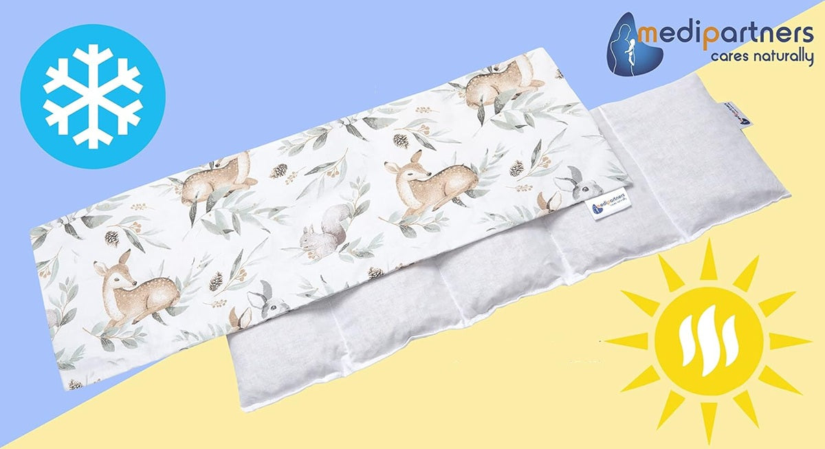MEDI PARTNERS bavlněný termofor s třešňovými peckami 20x60 cm teplý a studený