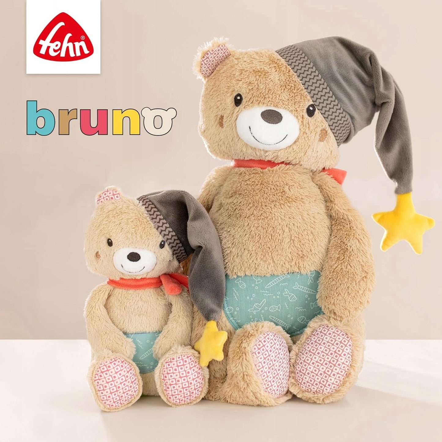 FEHN Bruno Bear Rocking Rattle 14cm