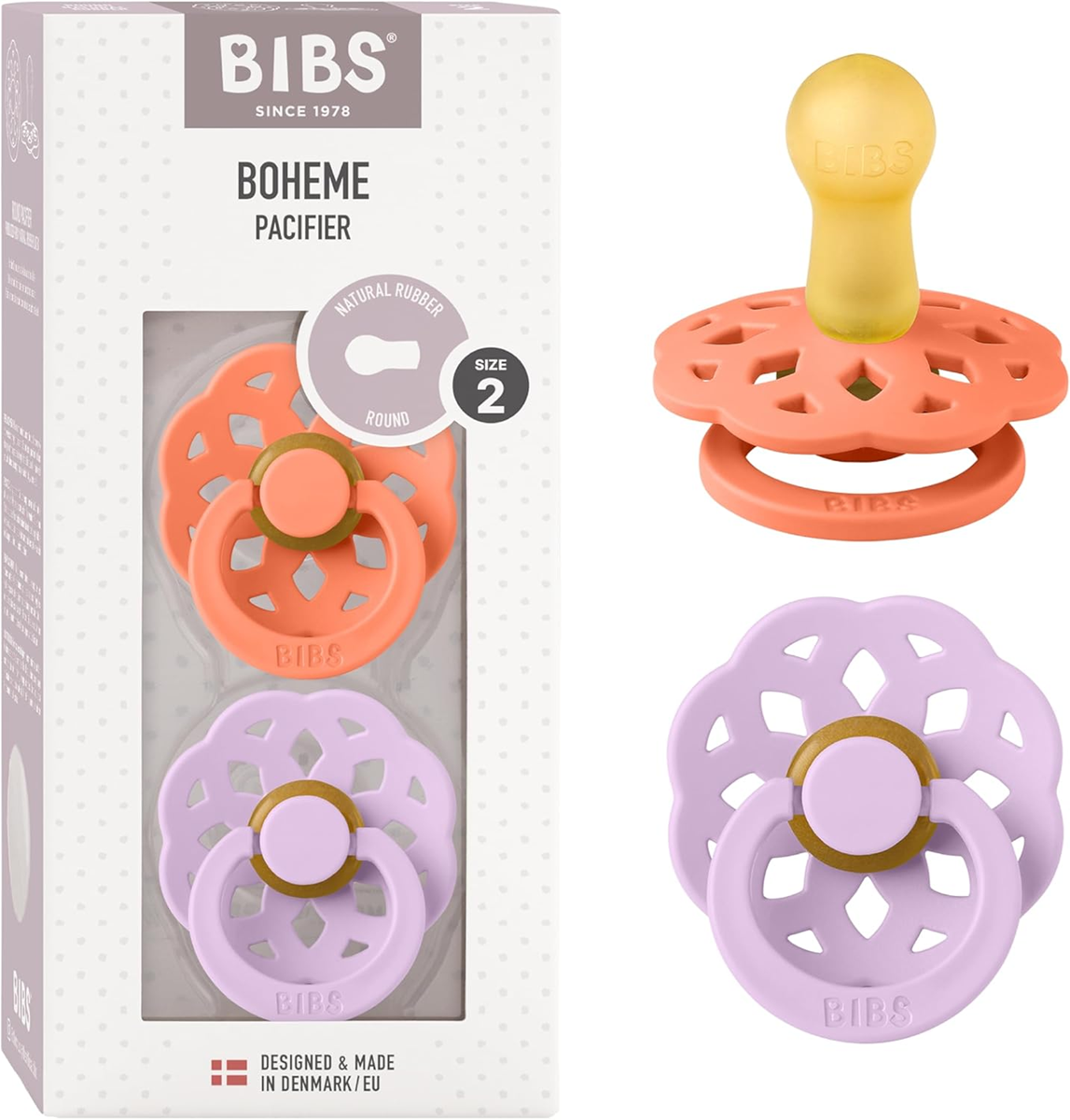 Suzete BIBS BOHEME, pachet de 2, pentru vârsta de peste 6 luni