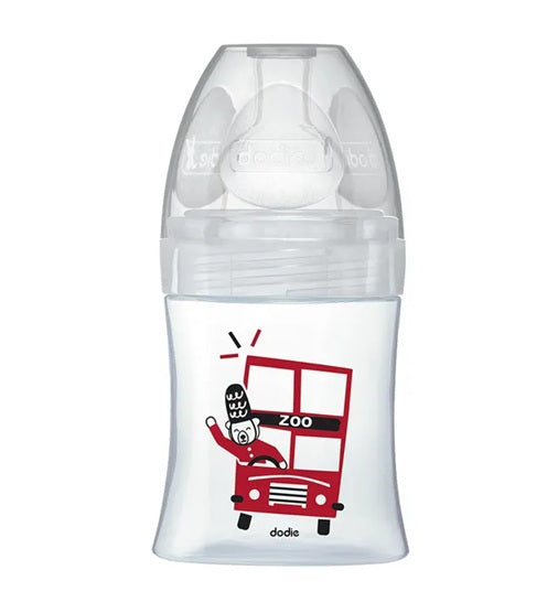 DODIE Sensation+ LONDÝN skleněná láhev 150 ml 0-6 m dudlík 1 pomalý průtok