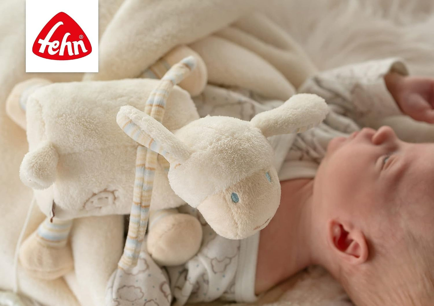 FEHN plush musical sheep hanging toy, 17 cm, Brahms' lullaby – product image 5