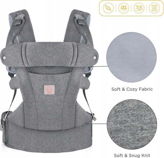 GAGAKU Babytrage, ergonomische Baby-Bauchtrage für Neugeborene, 0-12 Monate