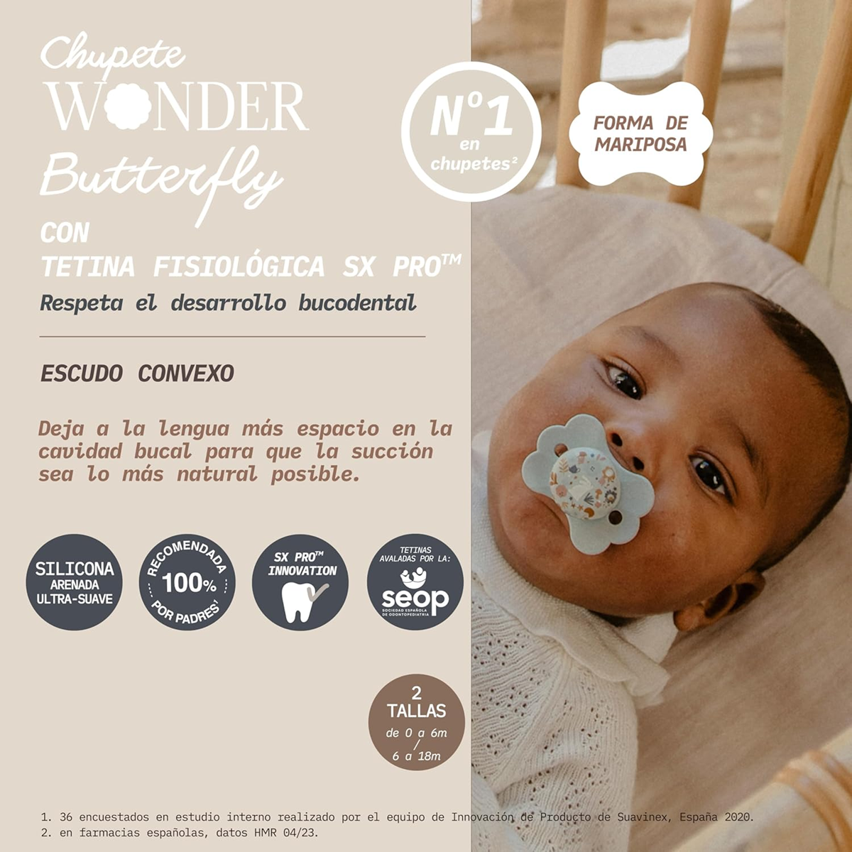 SUAVINEX SX PRO SELECTION symmetrical silicone pacifiers