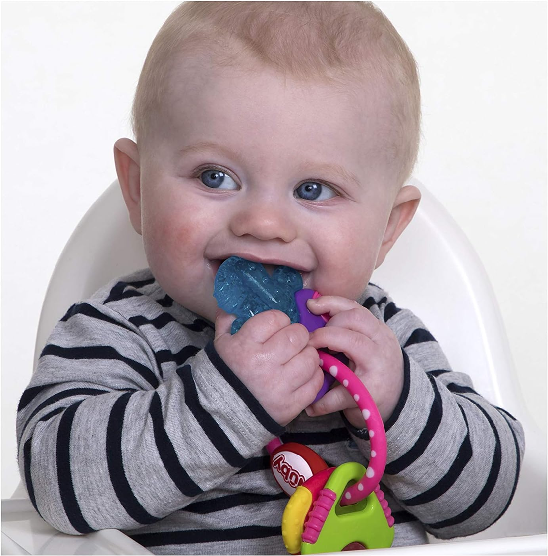 NUBY IcyBite massaggiagengive in silicone refrigerante 9 x 14 cm CHIAVI