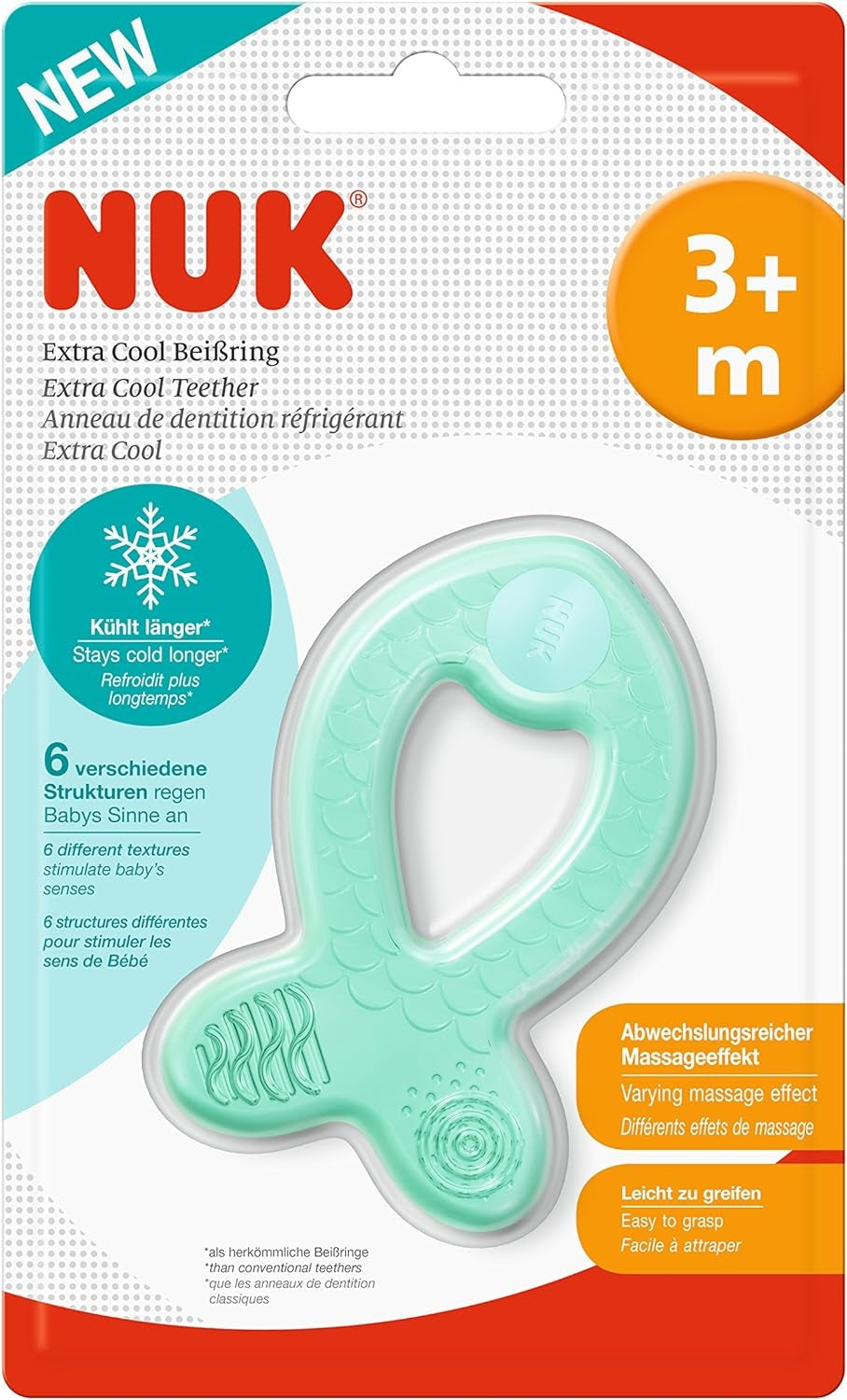 NUK Extra Cool kousátko s chladicím a masážním efektem 3 m+