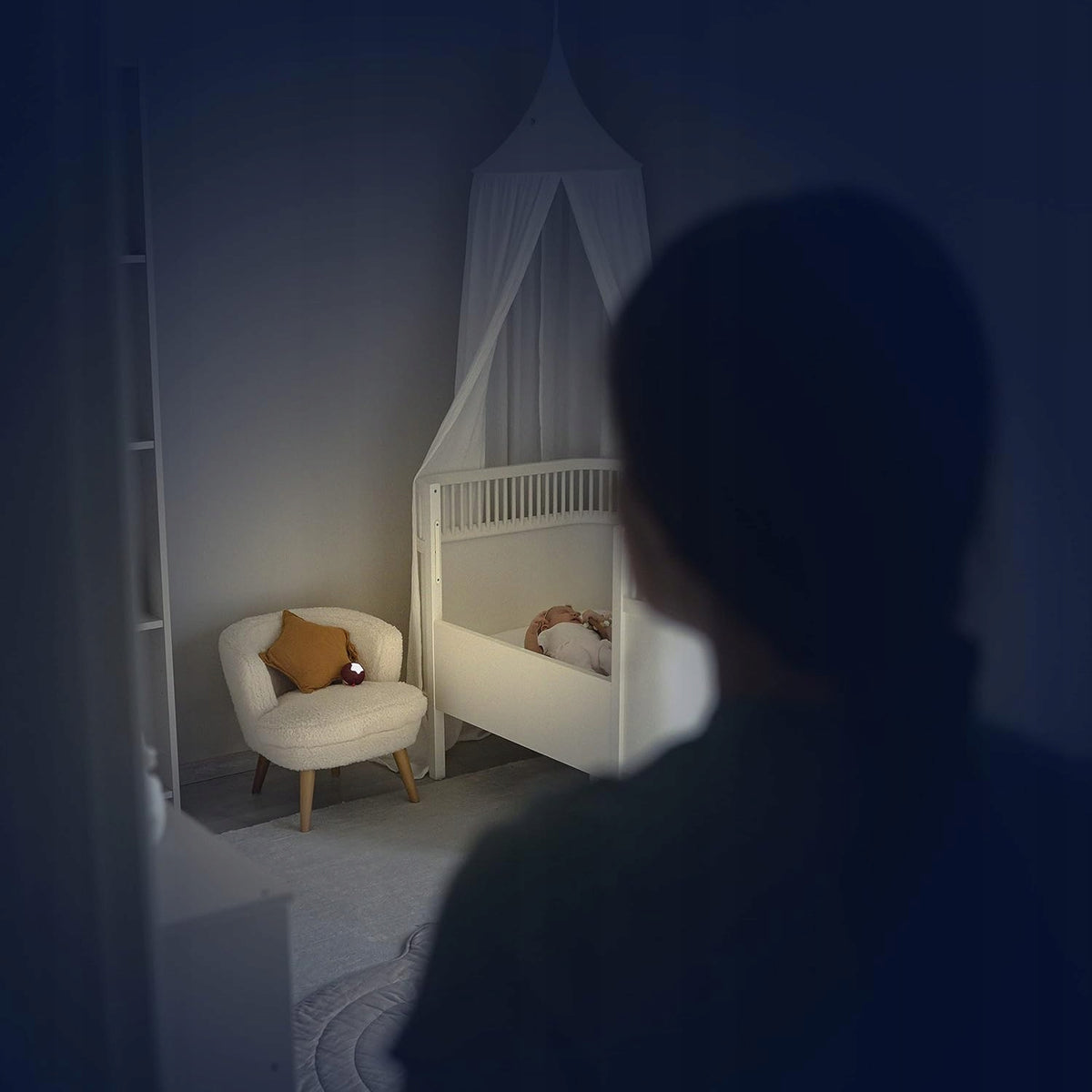 PABOBO Little Moon přenosná noční LED lampička 6,5 cm
