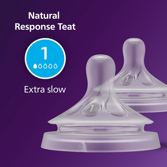 PHILIPS AVENT Natural RESPONSE dudlíky na lahve 0m+ x2