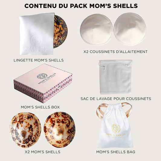 MOM'S SHELLS nástavce mušle s perleťovou hmotou vel. S