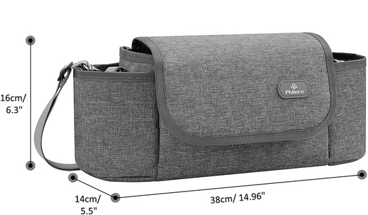 PHILORN taška na kočárek a na rameno 38 x 16 cm + přebalovací podložka