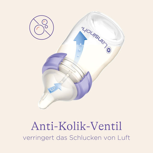LANSINOH bottle 240ml M teat x2