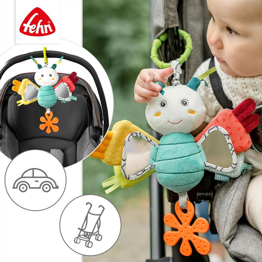 FEHN závěs s vibracemi na kočárek, postýlku, autosedačku MOTÝL 23 cm