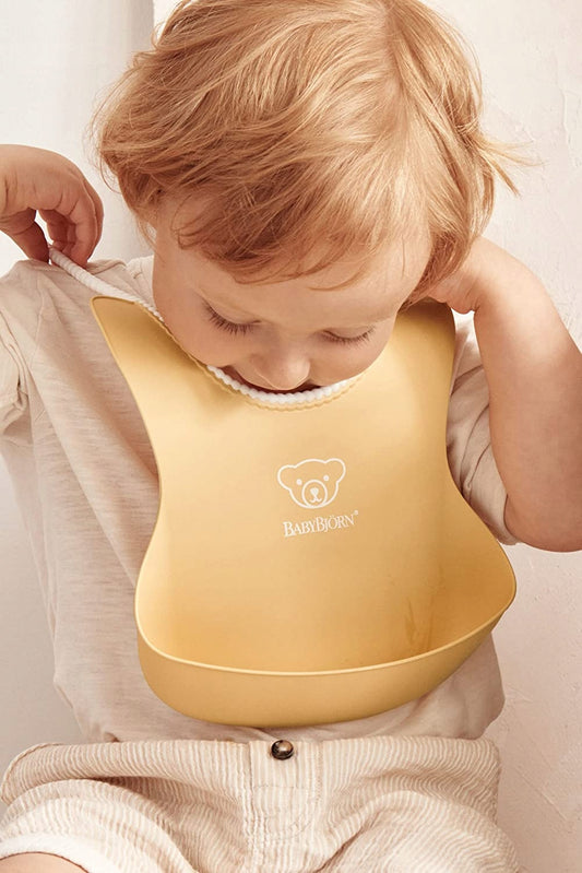 BABYBJORN silikonový bryndák s kapsou x2