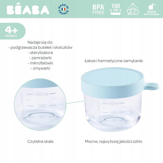 BEABA glazen bewaarpotje 150 ml