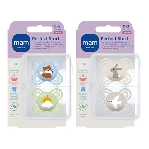 MAM Perfect Day & Night silikonový dudlík 0-6m x4 SVÍTÍCÍ