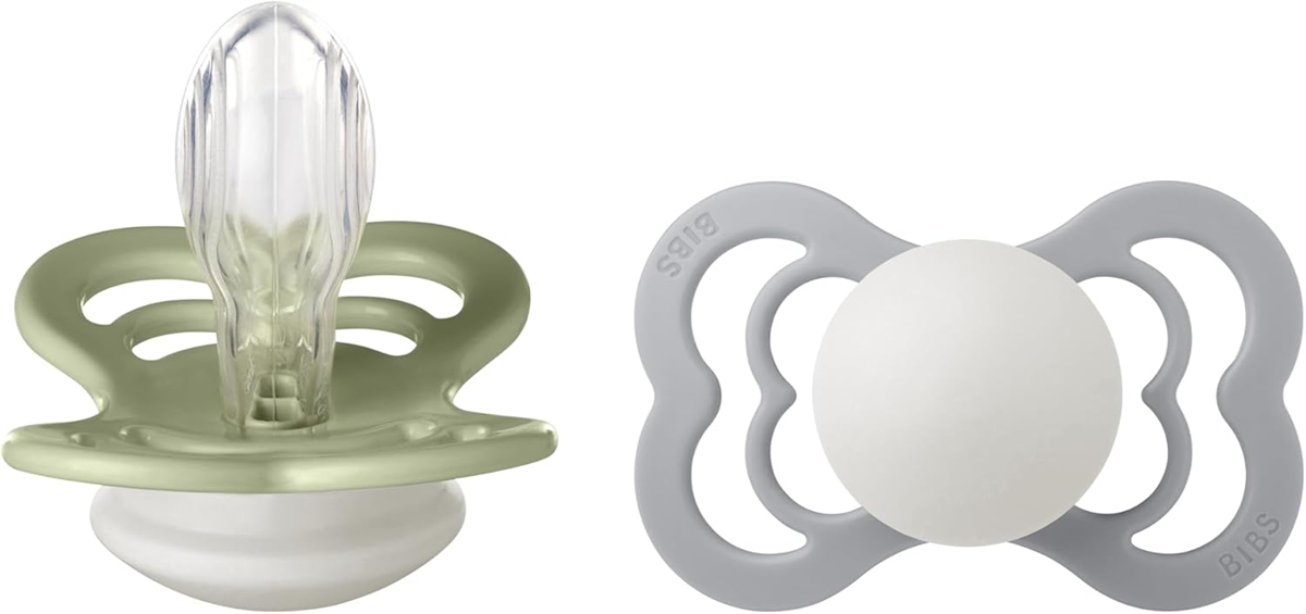 BIBS SUPREME GLOW uklidňující dudlíky silikon 6m+ SYMETRICKÉ