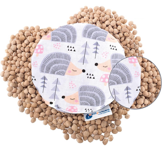 MEDI PARTNERS bavlněný termofor s třešňovými peckami JEŽEK 15 cm 180 g