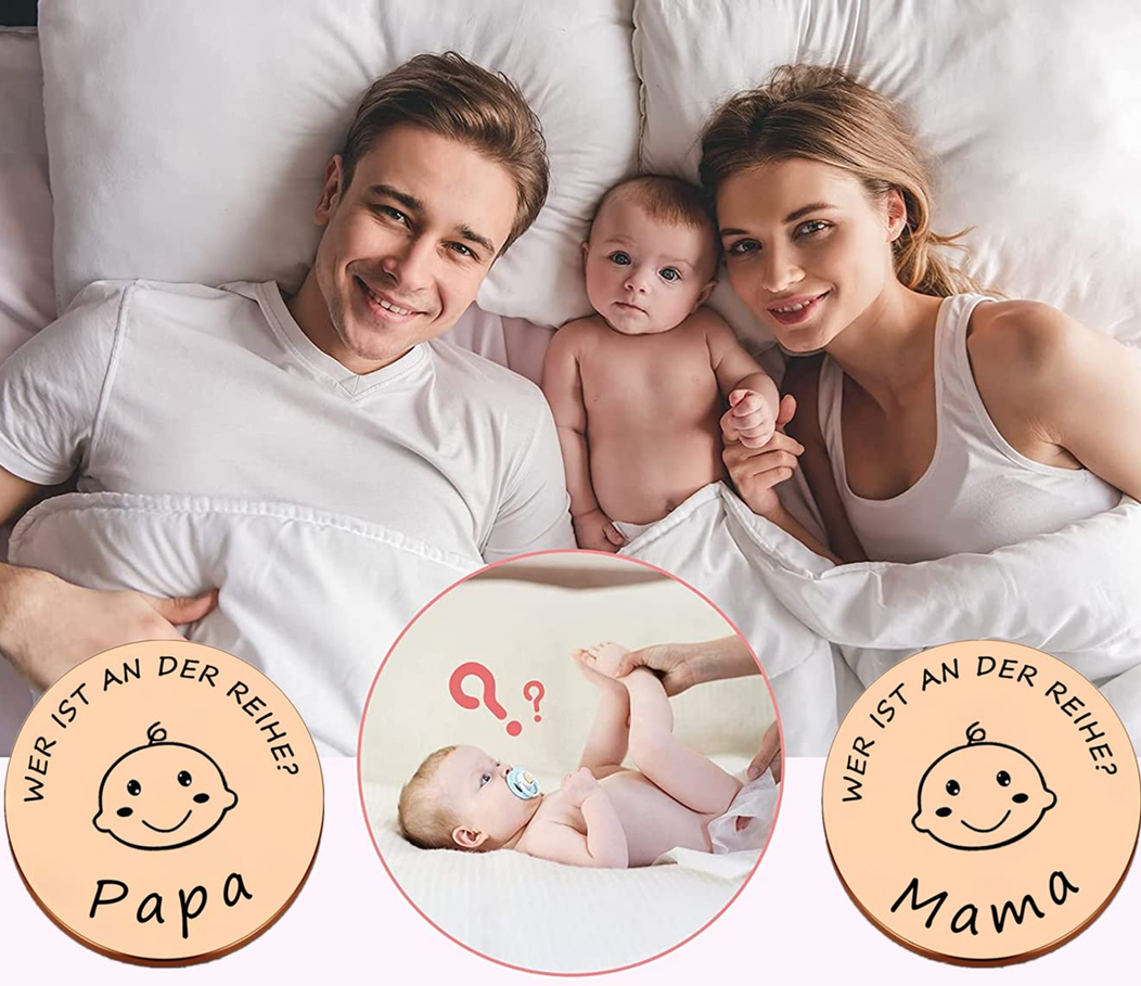 KIYOYI ocelová mince pro rozhodování MÁMA nebo TÁTA 3 cm