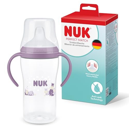 NUK Perfect Match Trainingsbecher 260 ml 6+ Nilpferd