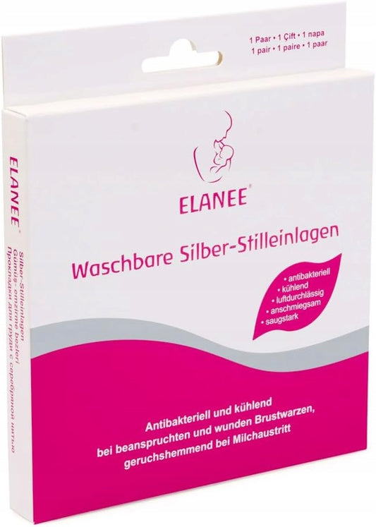 ELANEE coussinets d’allaitement en laine avec argent
