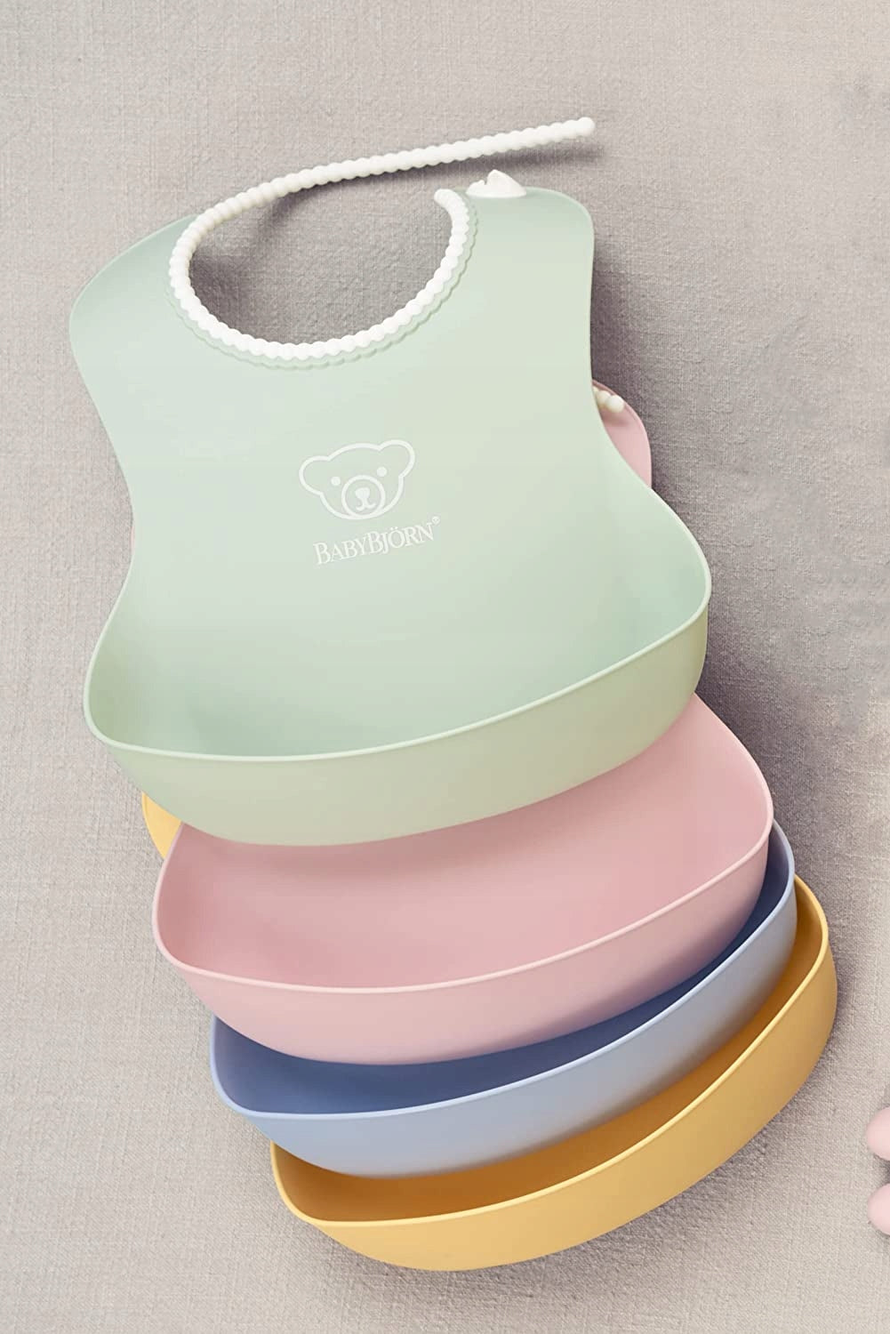 BABYBJORN silikonový bryndák s kapsou x2