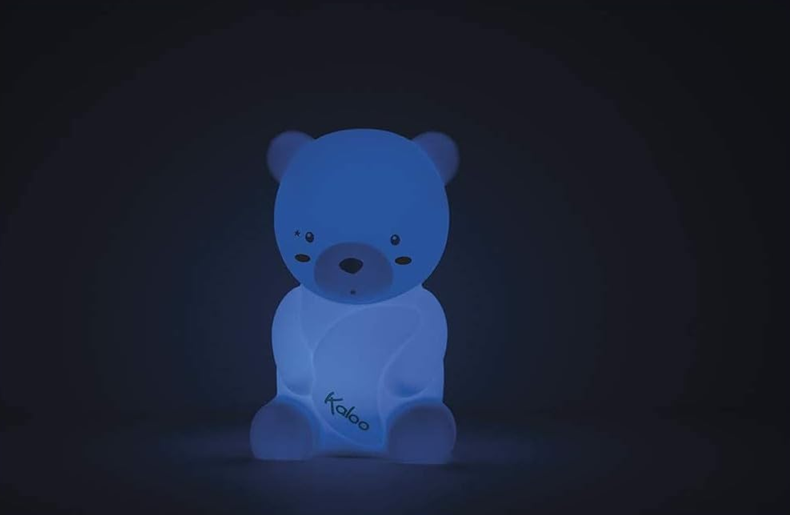 KALOO silikonová noční LED lampička 3 barvy 18 cm MEDVĚD