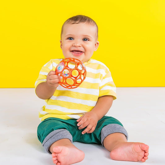 BRIGHT STARTS Oball Rattle teether, grasping toy