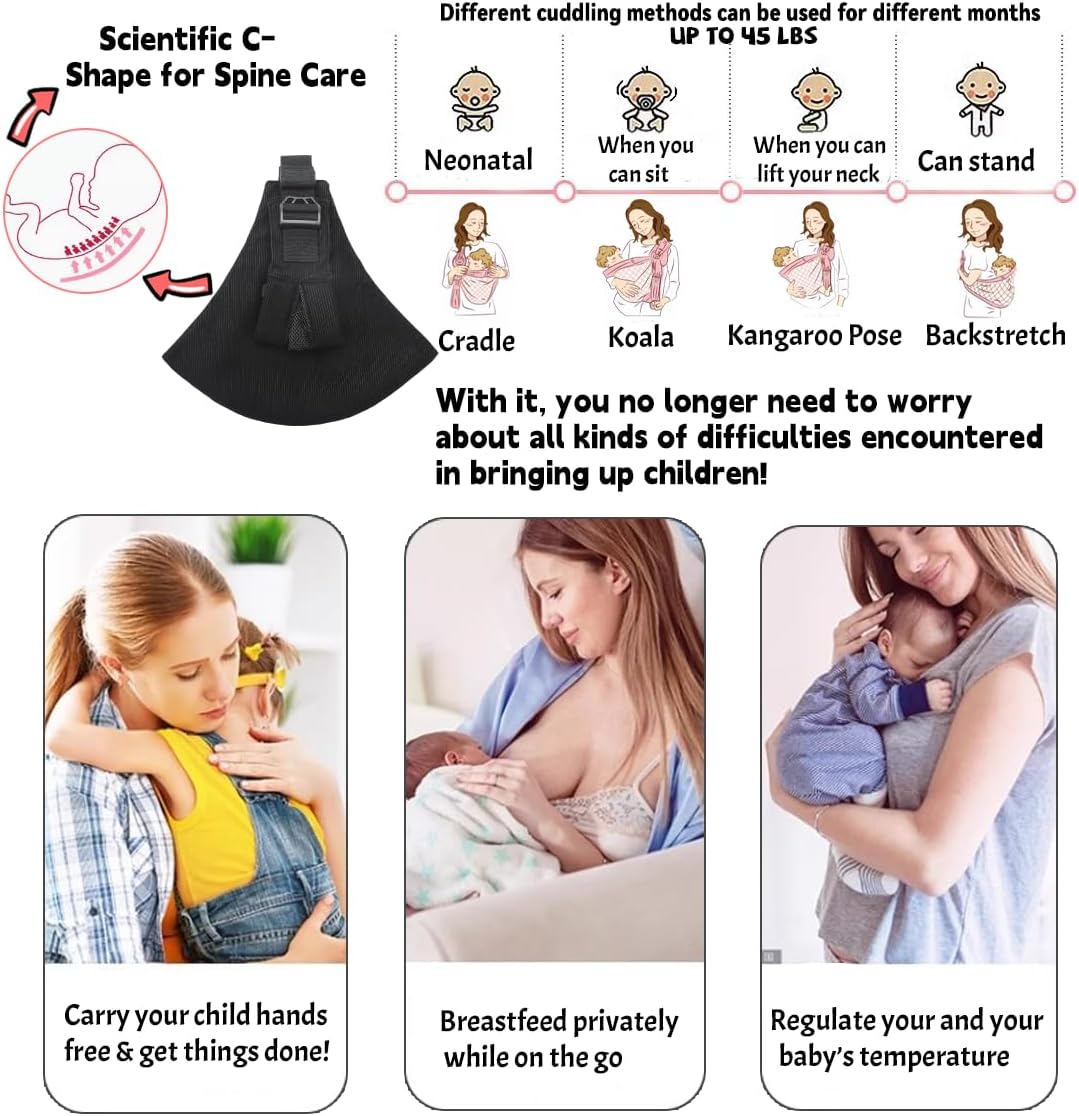 Adjustable baby carrier 3-36 months black